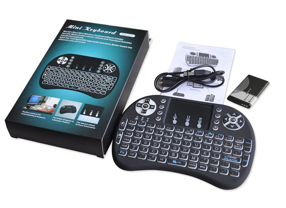TECLADO MINI KEYBOARD ILUMINADO Bluetooth - TVBOX / COMPUTADORA